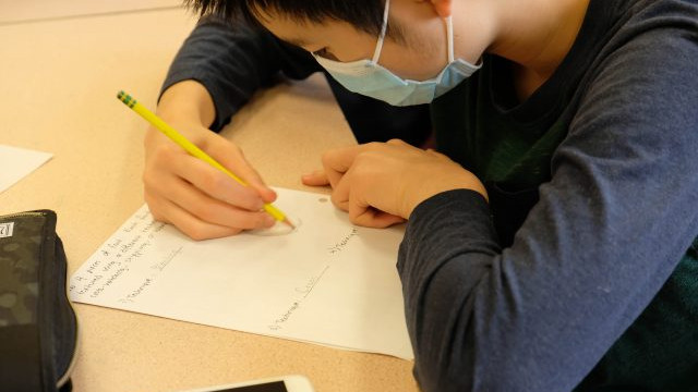 Photos of some of the 'vessels' Anto's art classes have made this quarter, some candids of students working, and some photos of the classroom environment