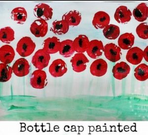 Heart Poppies - Veterans/Remembrance Day - November - KinderArt