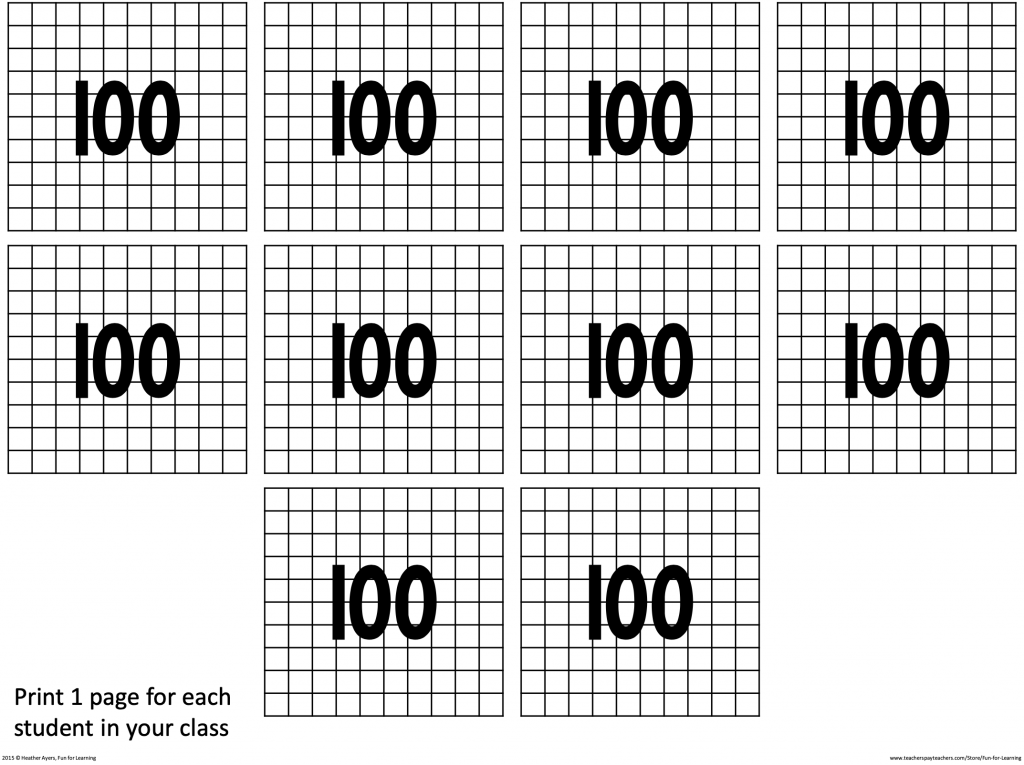 Base 10 blocks (printable) Ms. Ballarin's Class