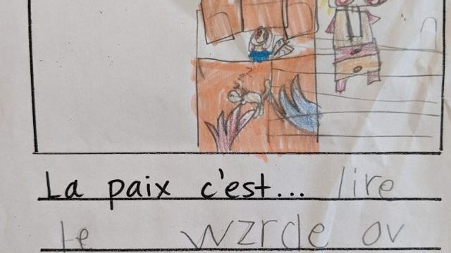 Peace is reading The Wizard of Oz.