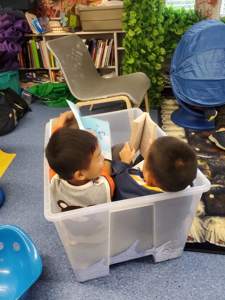 read to a partner in the book boat